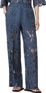 AllSaints Charli Embroidered Wide Leg Pants