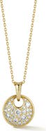 GLAZE JEWELRY Moissanite Disc Pendant Necklace