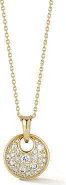 GLAZE JEWELRY Moissanite Disc Pendant Necklace