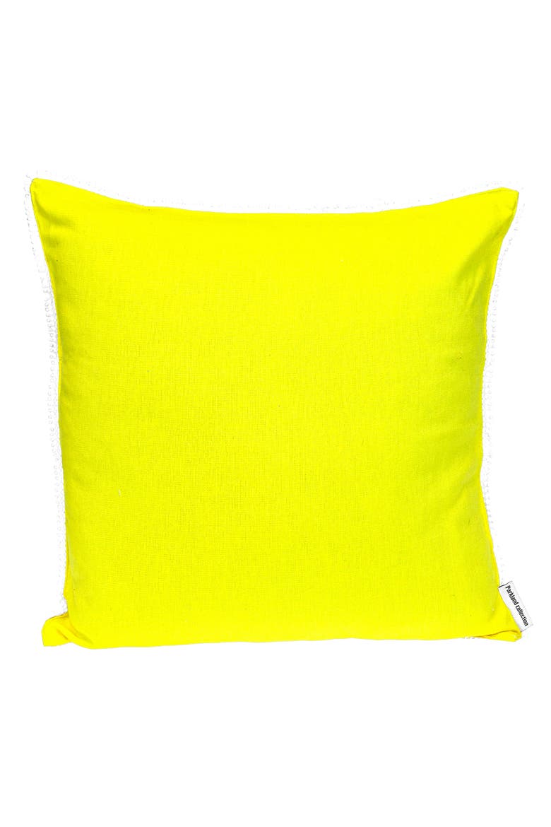 Crochet Dot Throw Pillow, Main, color, YELLOW