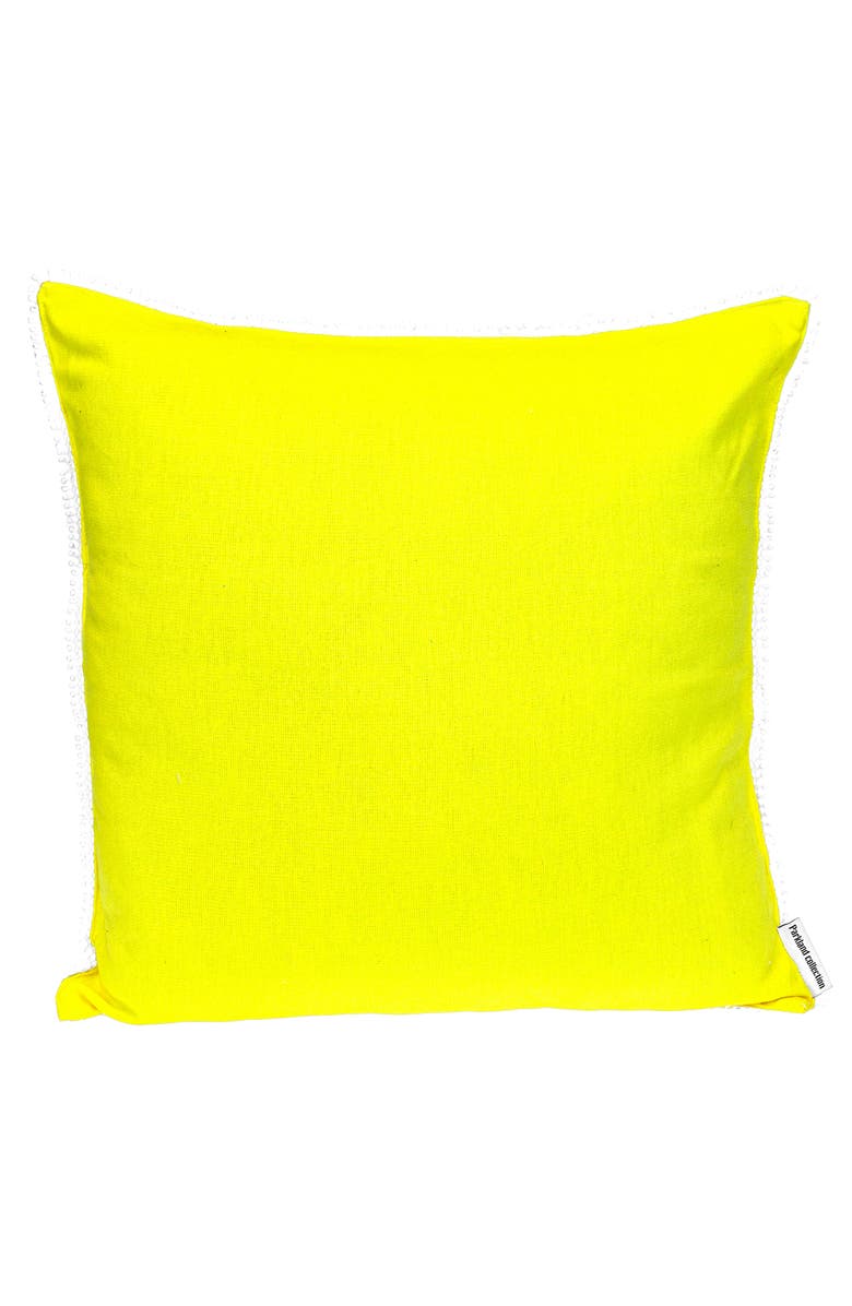 PARKLAND COLLECTION Crochet Dot Throw Pillow, Main, color, Yellow