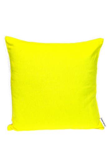 Parkland Collection Crochet Dot Throw Pillow In Yellow