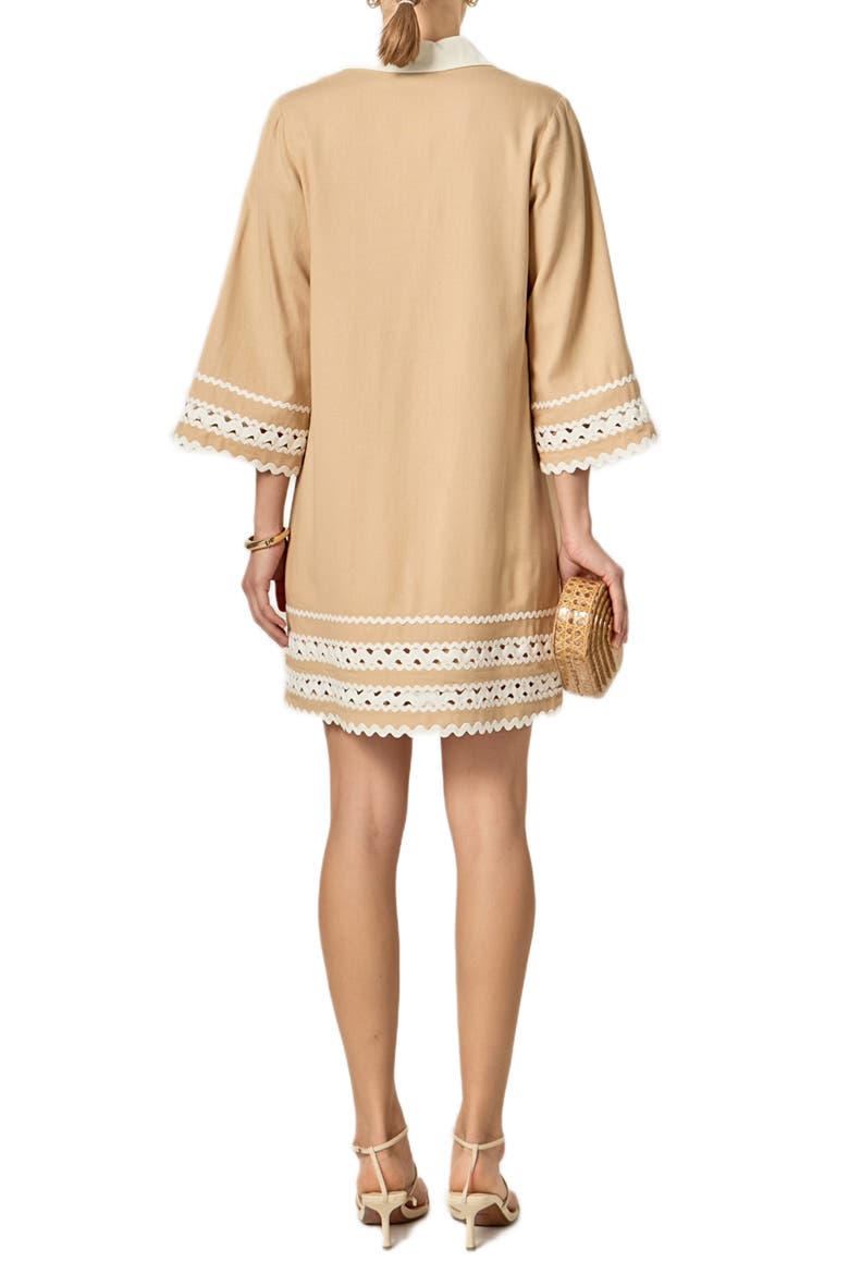Colorblock Minidress, Alternate, color, BEIGE