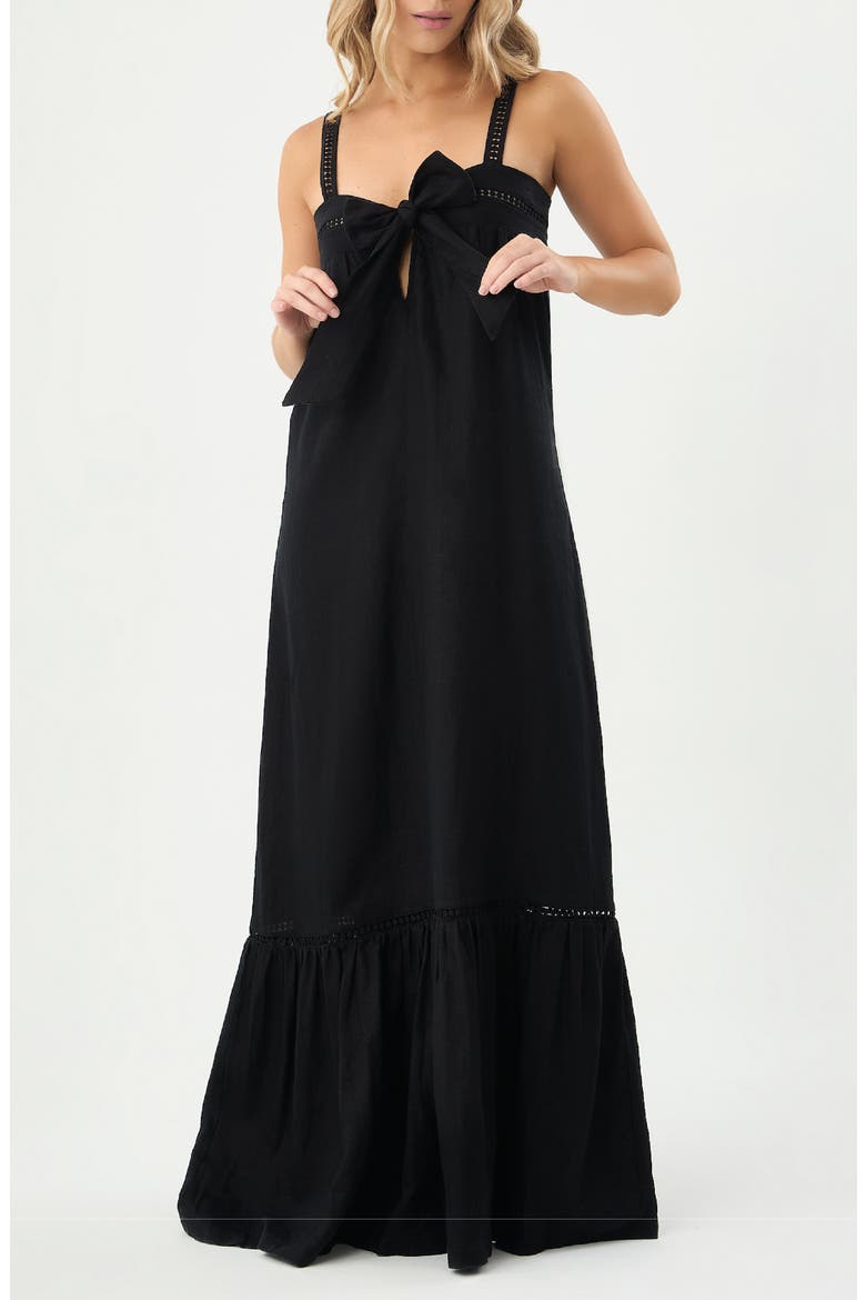 Aria Reversible Cover-Up Maxi Sundress, Alternate, color, BLACK