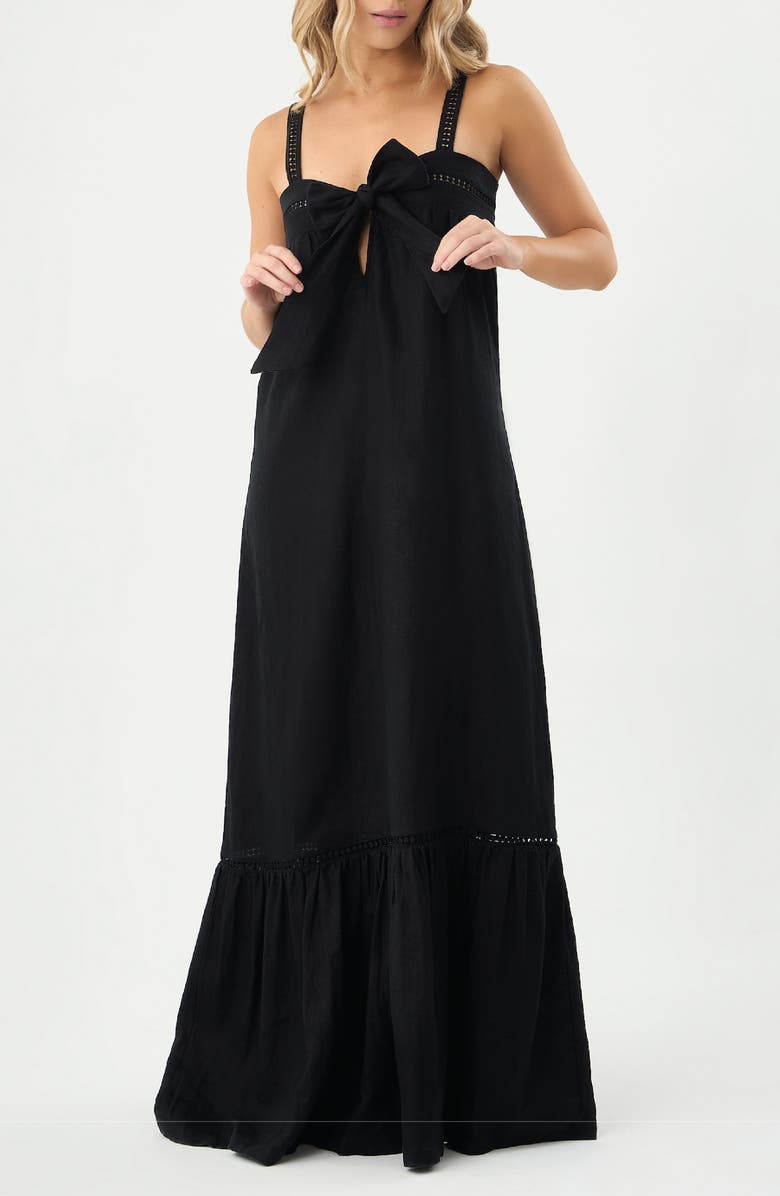 BOAMAR Aria Reversible Cover-Up Maxi Sundress, Alternate, color, Black