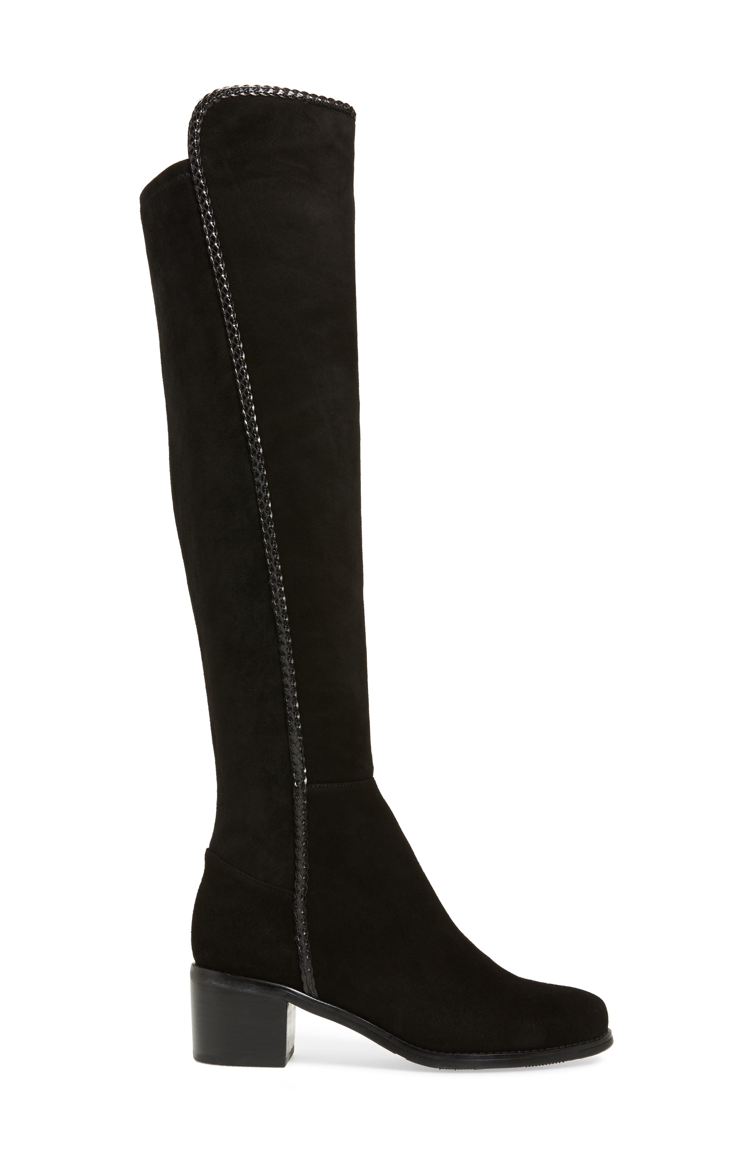 Florence Waterproof Over the Knee Boot, Alternate, color, BLACK SUEDE 2