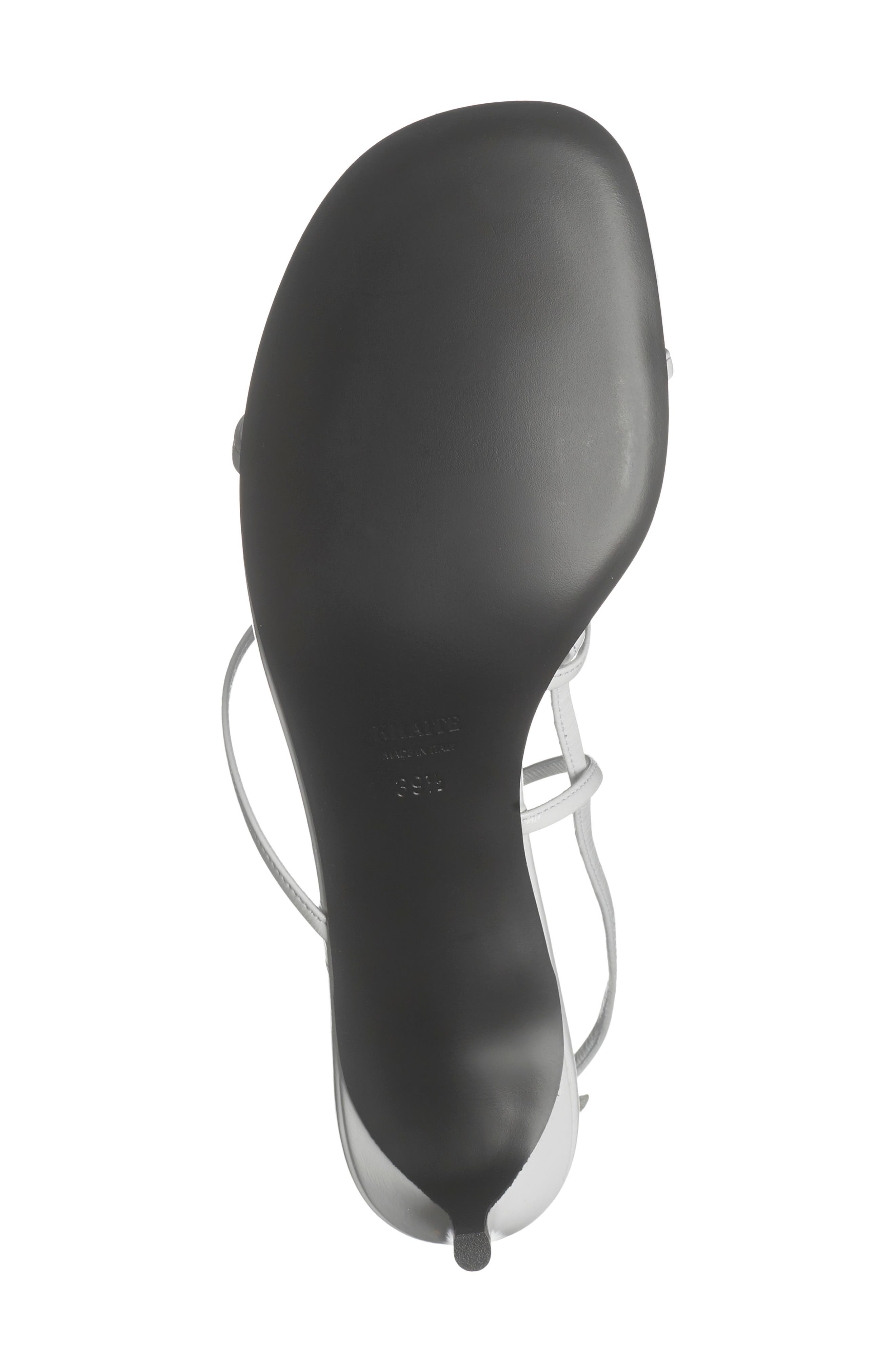 Khaite Loop Kitten Heel Sandal, Alternate, color, Chalk