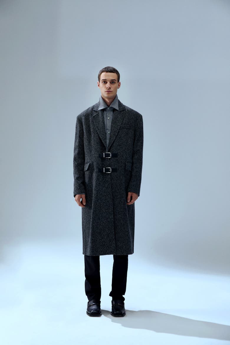 Wool & Cashmere Blend Your *Itch Wool Long Overcoat, Alternate, color, BLACK
