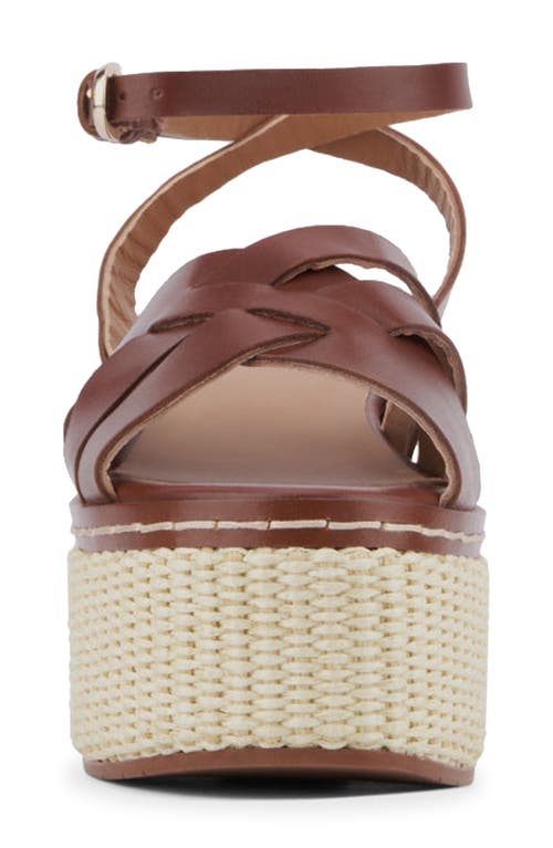 Aquatalia Diana Luxe Water Repellent Platform Sandal In Brown