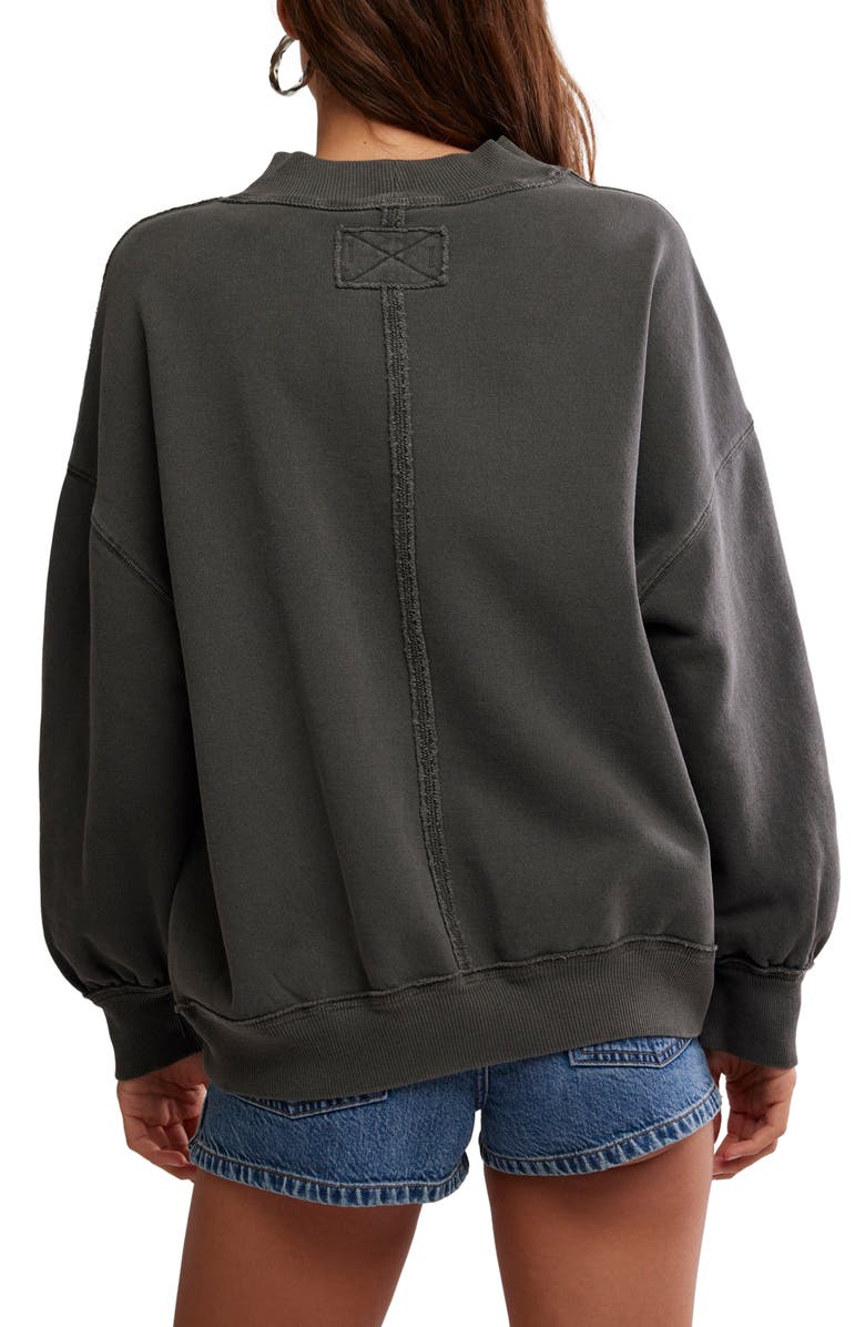 Palm Springs Mock Neck Cotton Fleece Sweatshirt
