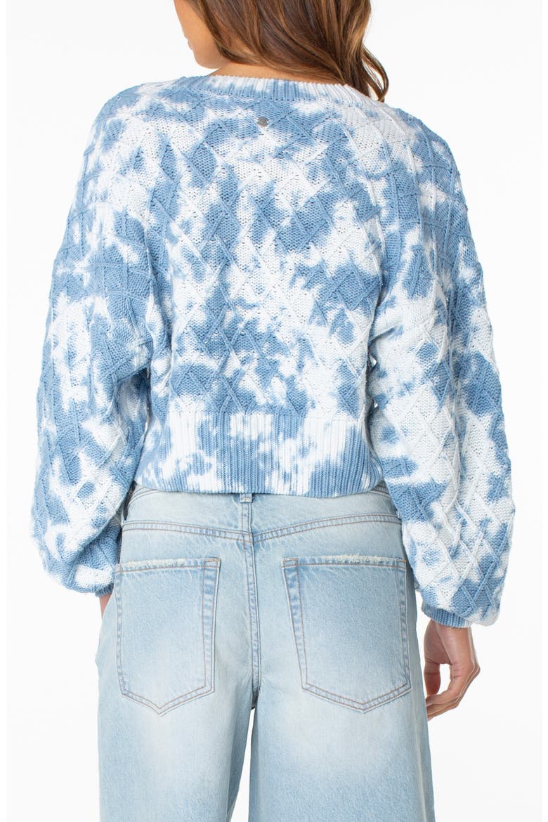 Sundaze Tie Dye V-Neck Cardigan, Alternate, color, DUTCH BLUE