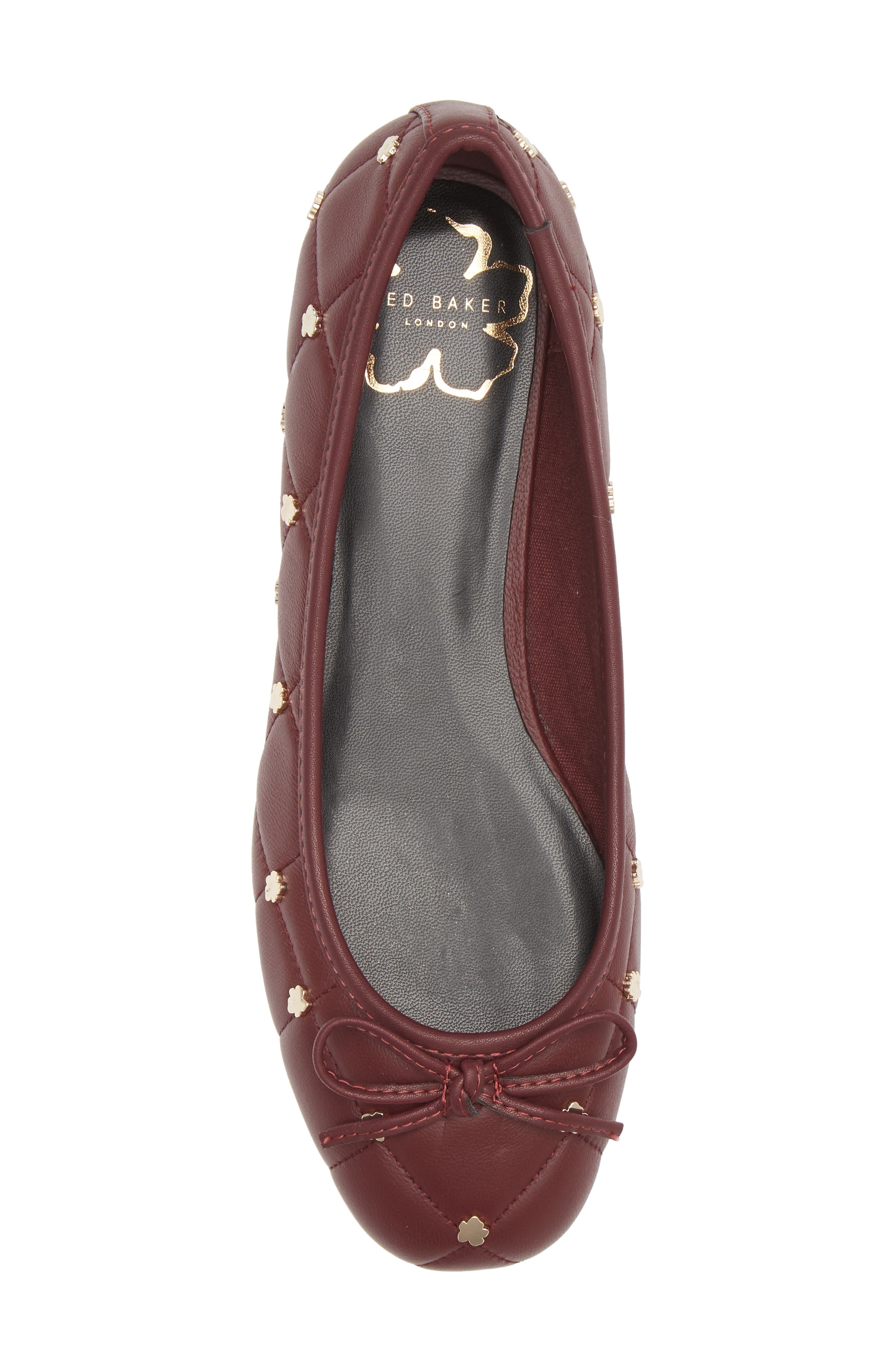 Libban Quilted Ballerina Flat, Alternate, color, DEEP PURPLE