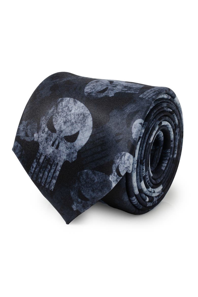 x Marvel Punisher Tie, Alternate, color, TEAL