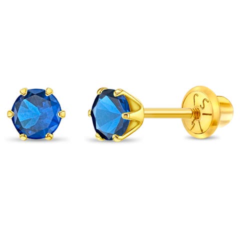 14k Classic Prong Solitaire Earrings