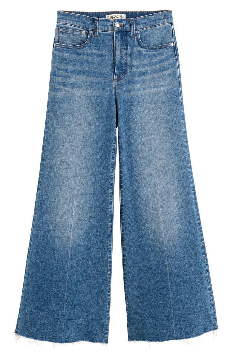 Madewell Flared Wide Leg Crop Jeans, Alternate, color, Oneida Wash