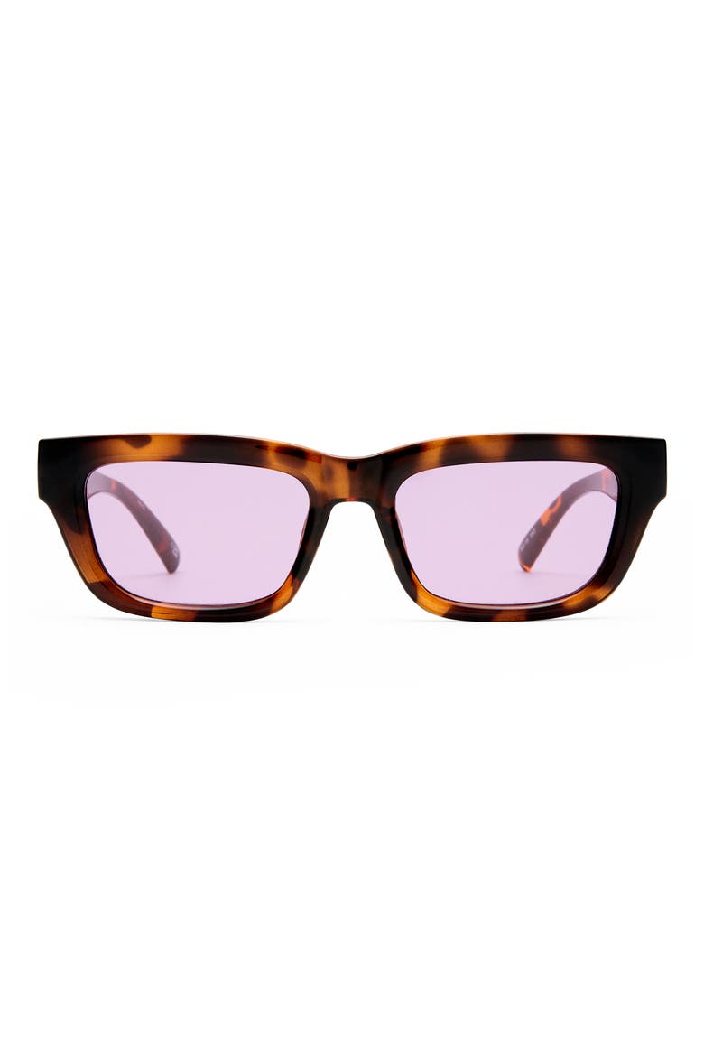 Le Castle 54mm D-Frame Sunglasses, Main, color, TORT / VIOLET MONO