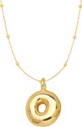 Emma Rae 14K Gold Plated Bubble Initial Pendant Necklace