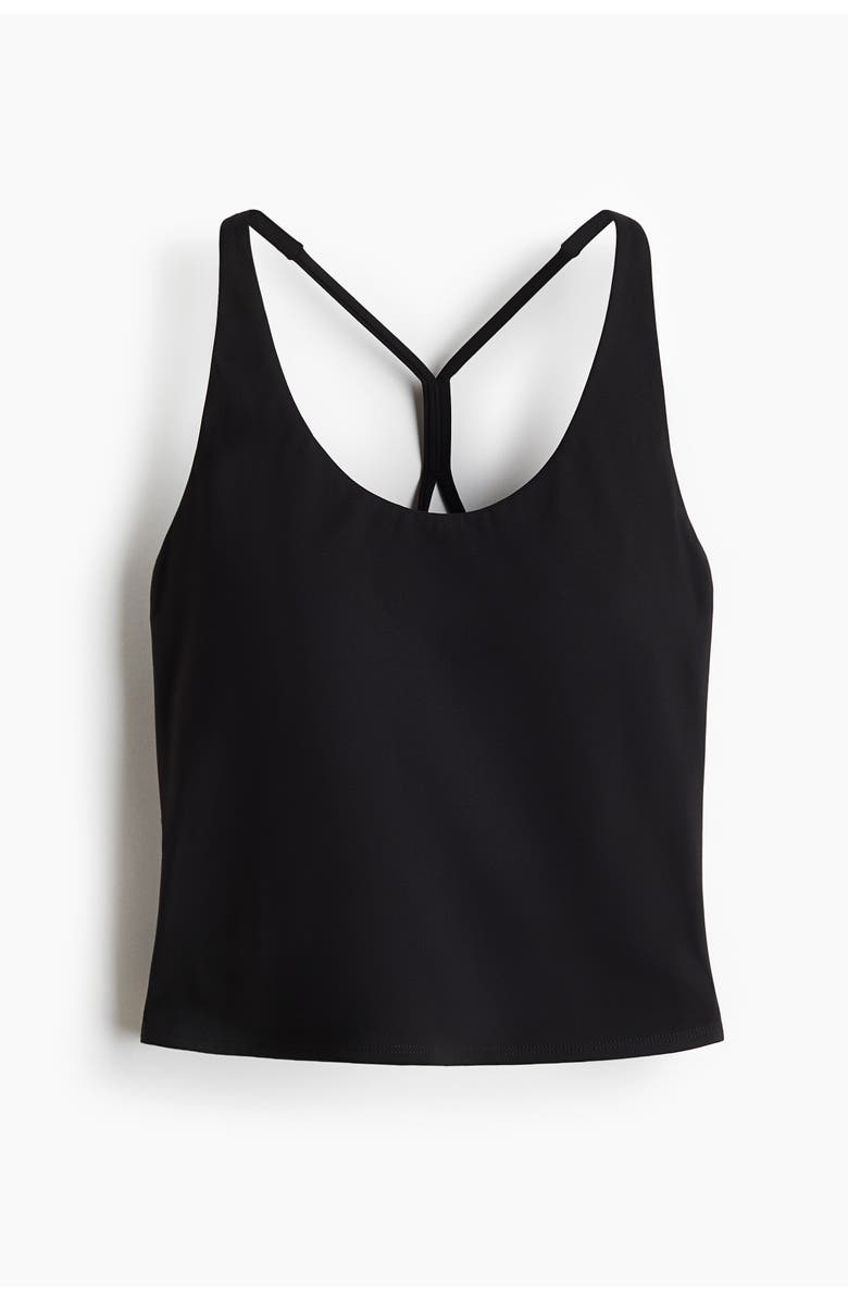 H&M Sculptmove Sports Vest Top, Main, color, Black