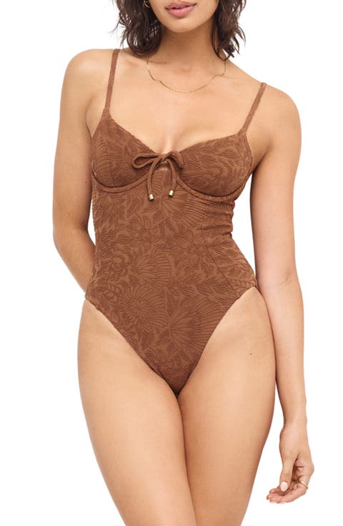 Ada Metallic Underwire One-Piece Swimsuit