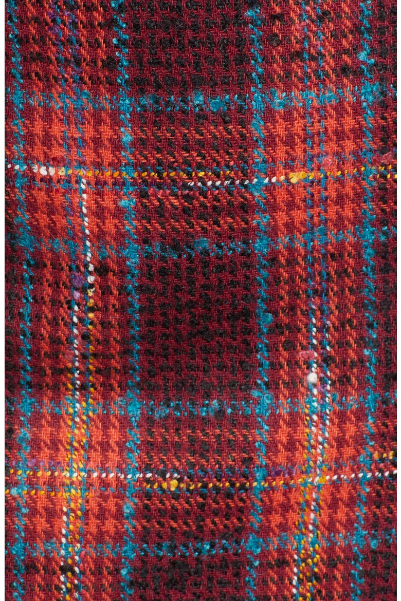 Plaid Tweed Pencil Skirt, Alternate, color, RED MULTI PLAID