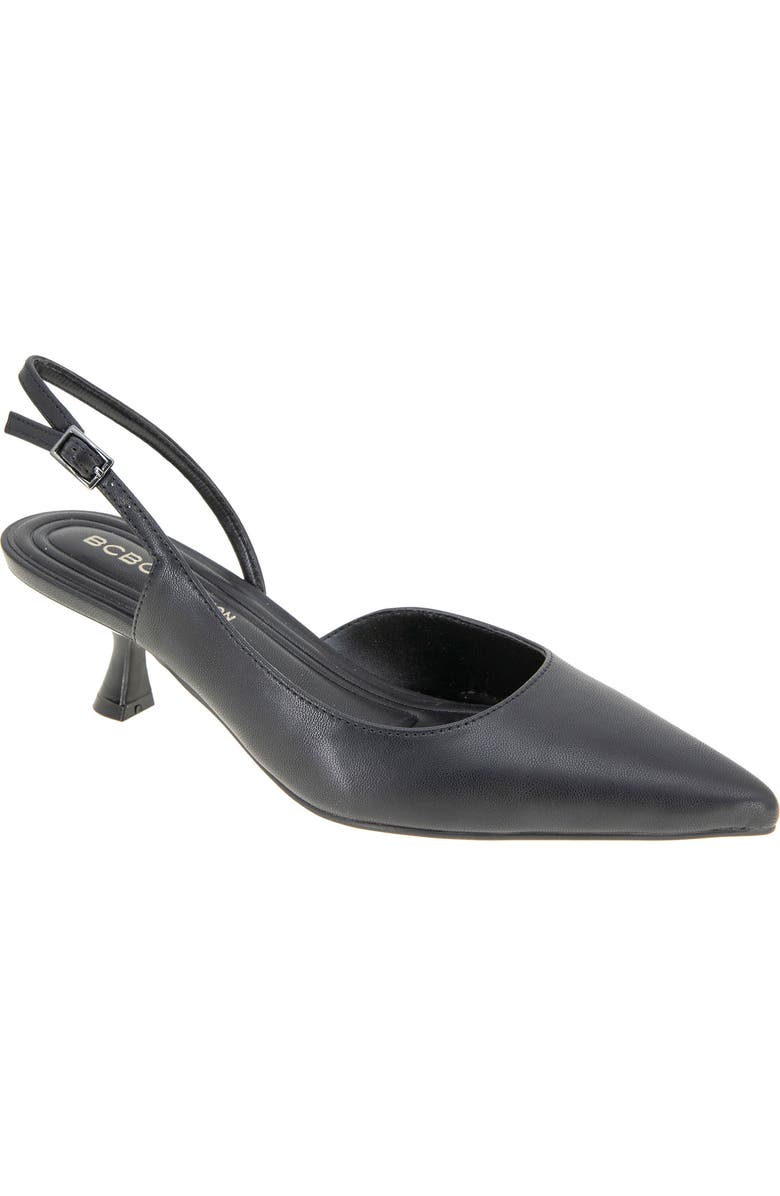 BCBGeneration Kittie Slingback Kitten Heel Pump, Main, color, Black