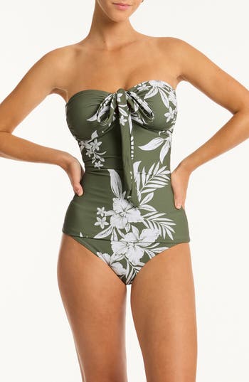 Sea Level Aloha Halter Bandeau Singlet Tankini Top