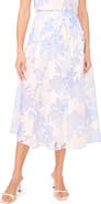 Halogen® Floral A-Line Midi Skirt