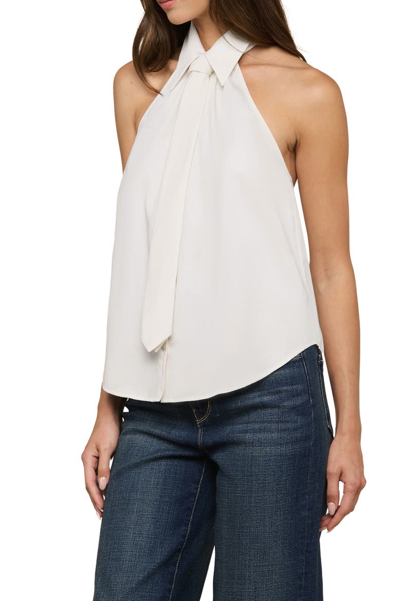 Wren Necktie Halter Top, Alternate, color, WHITE