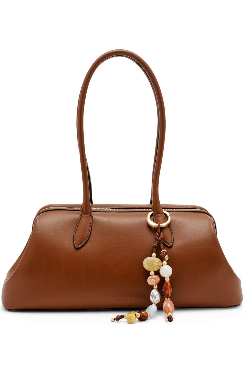 Cult Gaia Raia Leather Satchel, Main, color,