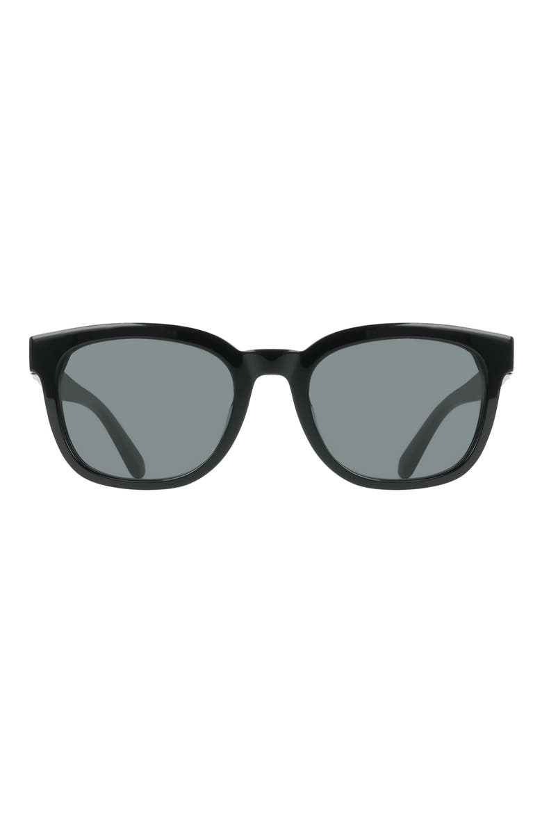 54mm Rectangle Sunglasses, Main, color, BLACK