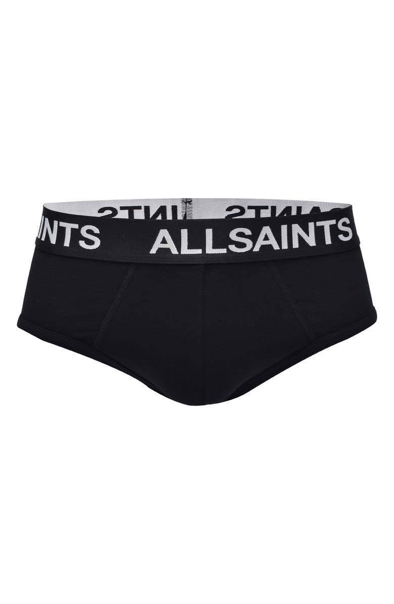 AllSaints 3-Pack Contour Pouch Briefs, Alternate, color, Black