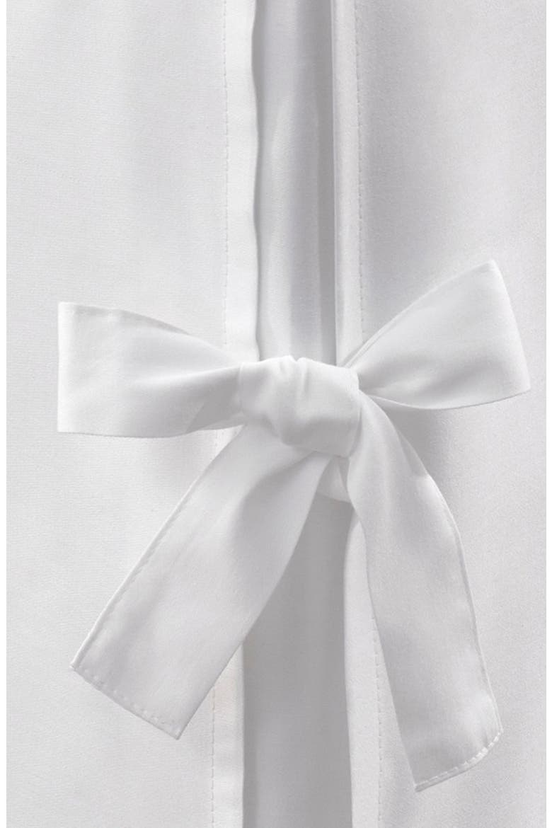 La Classics Ticking Stripe Blue 1-Piece King Bedskirt, Main, color, WHITE
