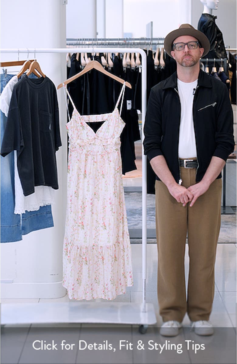 Open Back Ruffle Hem Midi Dress, sales video thumbnail