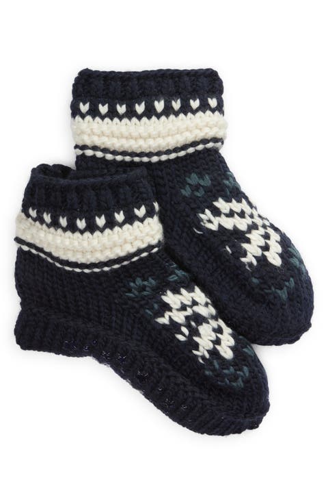 Nordic Flake Fleece Lined Slipper Socks