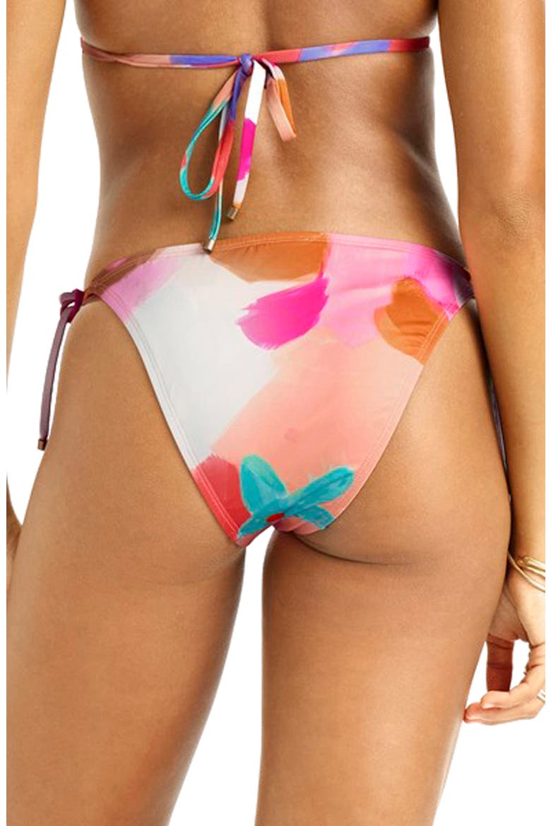 Elle Side Tie Bikini Bottoms, Alternate, color, IN BLOOM COLOBLOCK