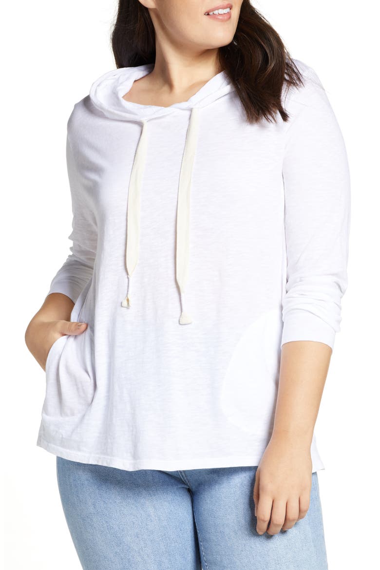 Slub Hoodie, Alternate, color, WHITE