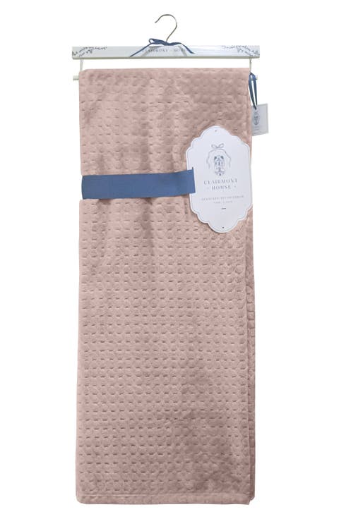 Solid Textured Square Throw Blanket