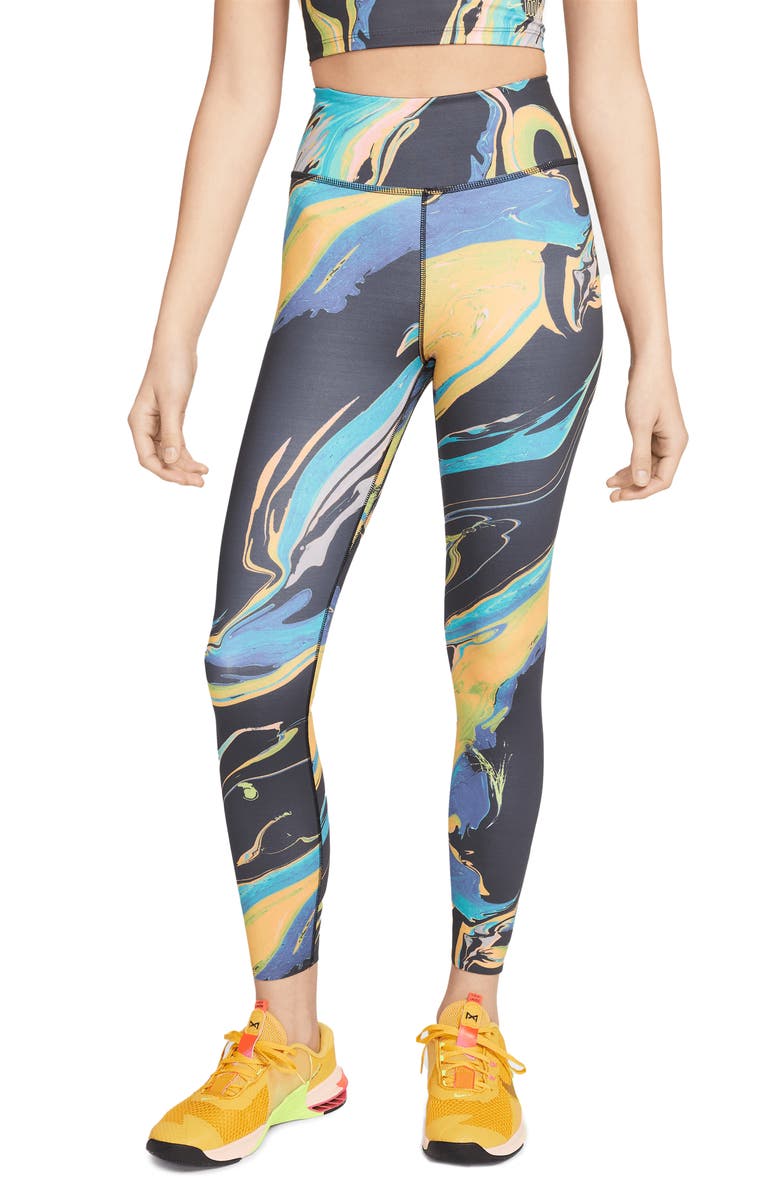 Nike Aurora Marble Print Leggings, Main, color,