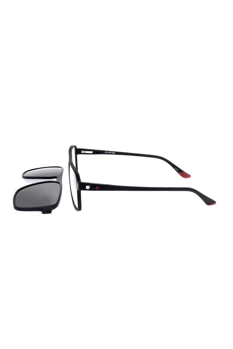 54mm Rectangular Optical Glasses, Alternate, color, MATT BLACK RED