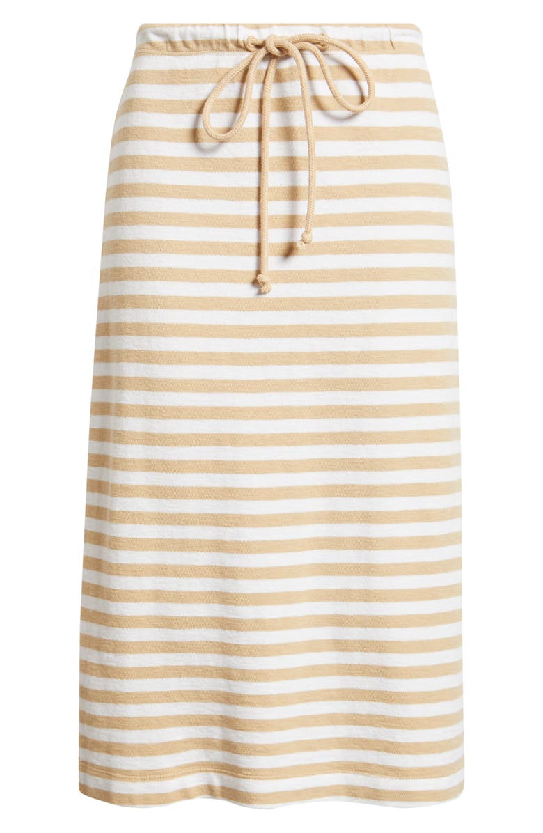 Caslon<sup>®</sup> Straight Fit Stripe Knit Midi Skirt, Alternate, color, Tan Shore- White Charm Stripe
