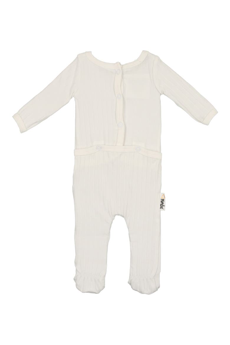 Essential Rib Cotton Footie, Alternate, color, WHITE
