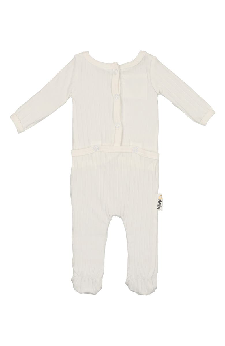 Manière Essential Rib Cotton Footie, Alternate, color, White