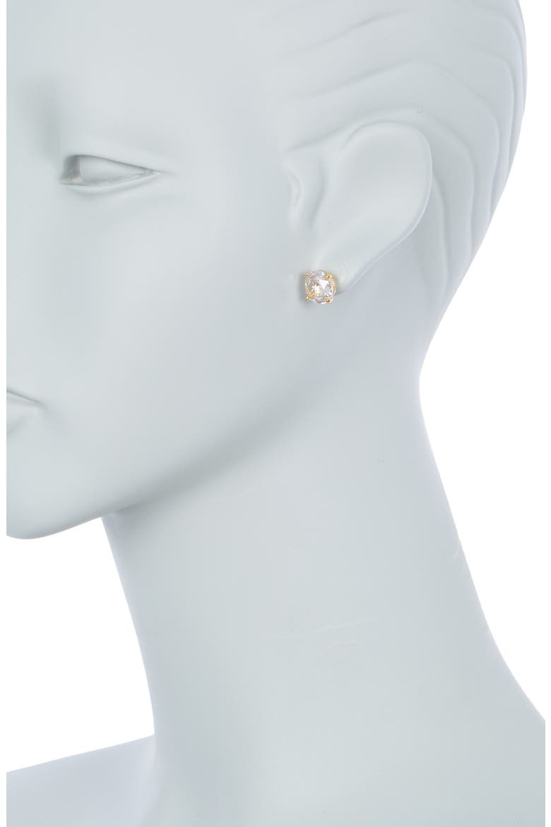 boxed round stud earrings, Alternate, color, CLEAR/GOLD