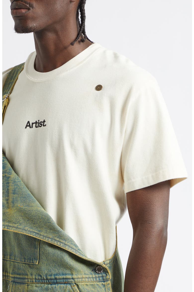 x Birkenstock The Artist Aged Graphic T-Shirt, Alternate, color, WHITE DIRTY WASH