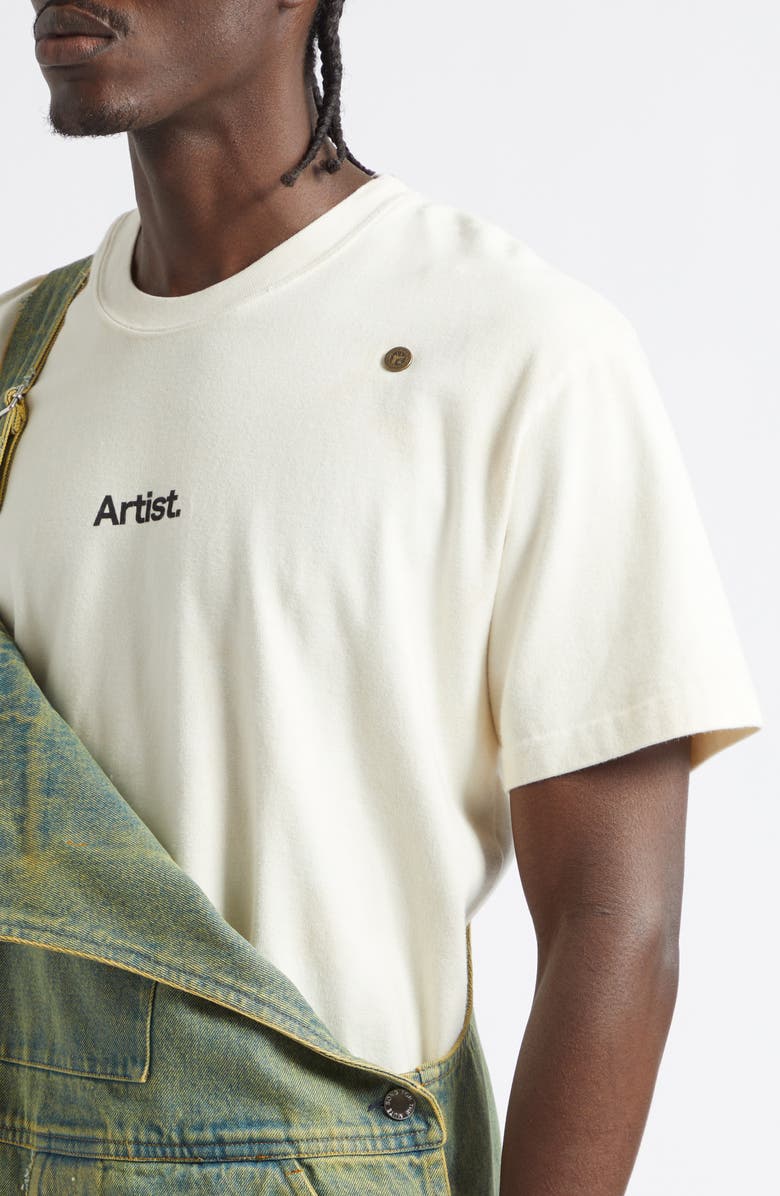 SONG FOR THE MUTE x Birkenstock The Artist Aged Graphic T-Shirt, Alternate, color, White Dirty Wash