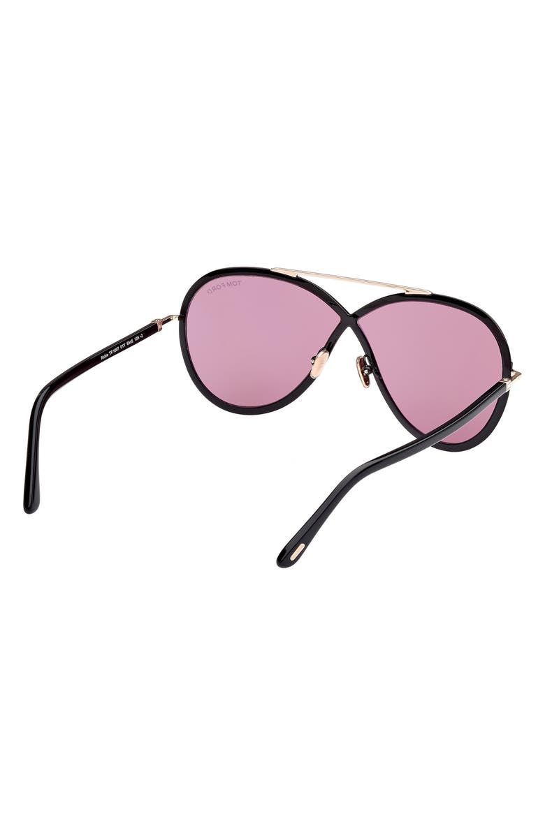 TOM FORD Rickie 65mm Oversize Round Sunglasses, Alternate, color, 
