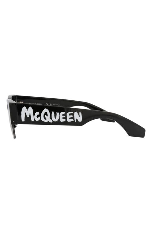 Alexander Mcqueen Mcqueen 54mm Half Rim Sunglasses In Gray