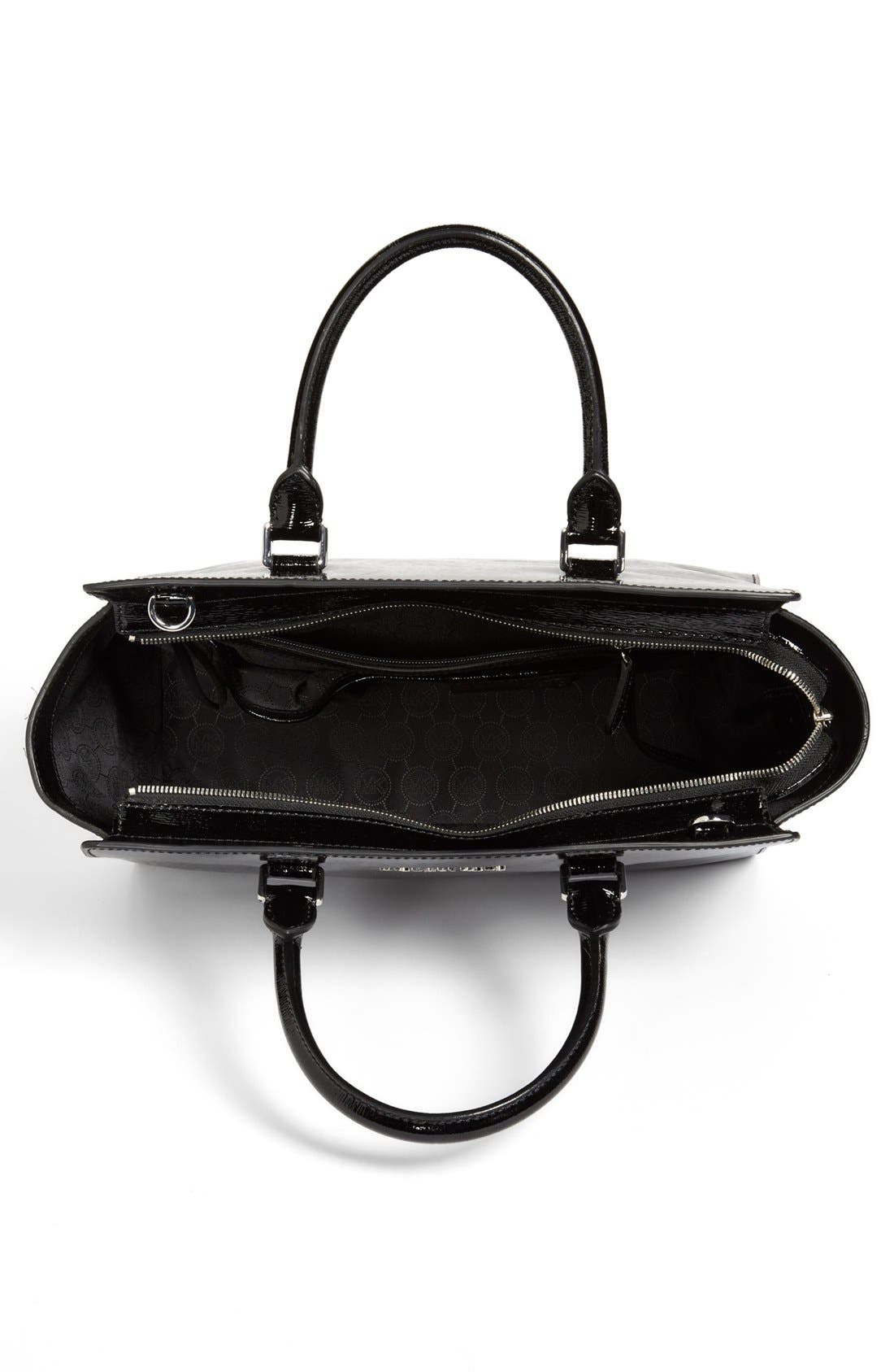 'Selma - Large' Leather Satchel, Alternate, color, BLACK PATENT
