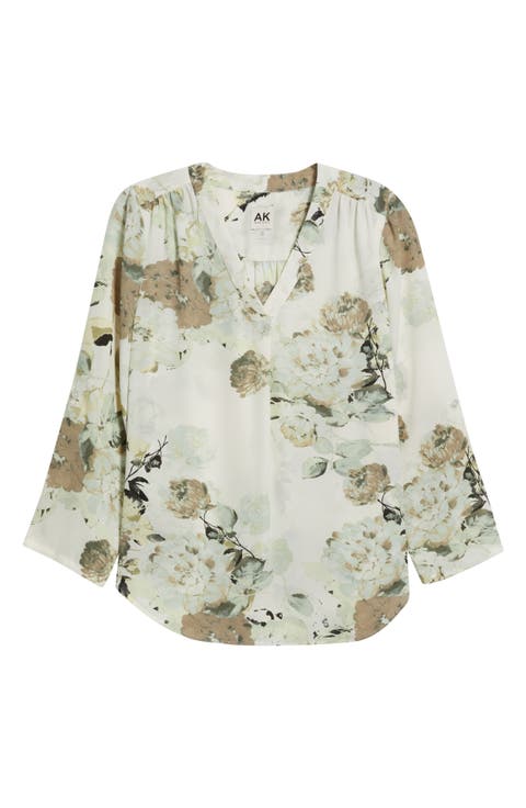 Floral Popover Top (Regular & Petite)