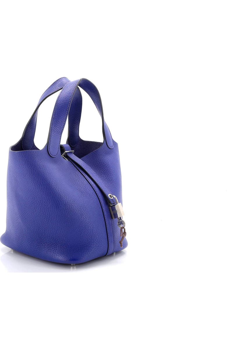 Pre-Owned Hermes Picotin Lock Bag Clemence PM, Alternate, color, Bleu Electrique